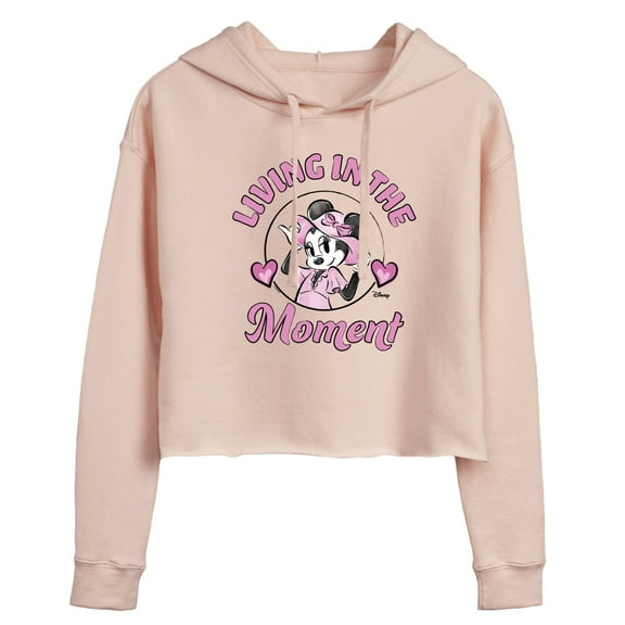 Disney - Living In The Moment  - Juniors Cropped Pullover Hoodie