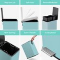 thumbnail image 4 of Qualiazero 2.6 Gallon Trash Can, Stainless Steel Step On Bathroom Trash Can, Light Blue, 4 of 11