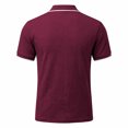 thumbnail image 5 of CAIVO Polo Shirts For Men Summer Casual Zip Shirts Short Sleeve Textured Knit Tops Slim Fit Lapel Solid Color Classic Fit Golf For Vacation , S, 5 of 5