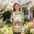 thumbnail image 5 of PWPSG Happy Easter Day Shirt for Kid 3D Graphic T Shirts Cute Easter Eggs & Bunny Rabbit Prints Tops 3/4 Sleeve Crewneck Blouses Spring Fall Outfits for Girl Multicolor 11 Years, 5 of 9