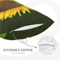 thumbnail image 3 of Lsque Sunflower3 Pattern Pillow Case – Soft & Cozy Throw Pillow Cover, Hypoallergenic Cushion Case for Sleeping Women with Envelope Closure-16"x24", 3 of 6
