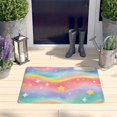 thumbnail image 2 of Dreamy Pastel Wave Pattern Flannel Non Slip Door Rugs,Washable Door Mats Indoor,Decorative Door Mats,Dirt-Resistant and Absorbent Doormat for Entrance,Bedroom,Kitchen,Bathroom,23.5x16in(60x40cm), 2 of 5