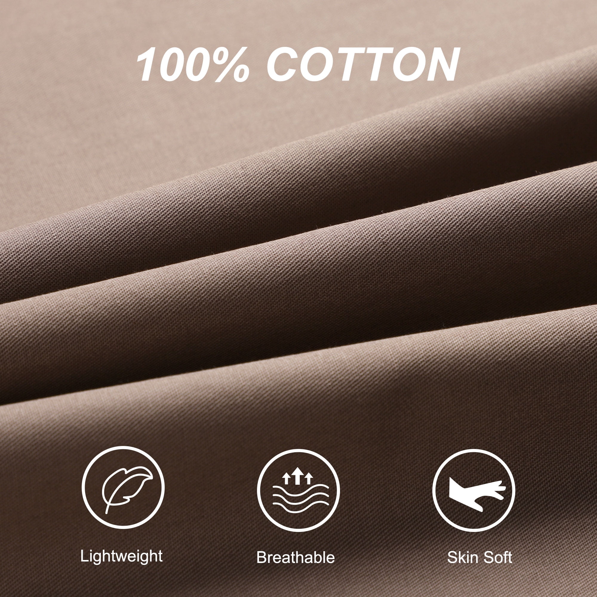 REGALWOVEN Zippered Body Pillow Cover Egyptian Cotton Pillowcases, King Coffee Color