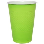 Hanna K Plastic Cups, 16 Oz, Lime Green, 50 Ct by KingZak