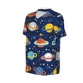 thumbnail image 6 of Fotbe Planets and Stars Baseball Jersey Shirt for Men and Women, Casual Short Sleeves Button Down T-Shirt-4X-Large, 6 of 9