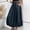 Navy, variant on Casual Skirts for Women Plus Size High Elastic Waist Boho Skirts for Women with Pockets Flowy Solid Color Loose Breathable Pleated Skirts for Women Trendy for Christmas Dinner M