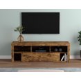 thumbnail image 2 of Safdie & Co. Tv Stand 59L Brown Reclaimed Wood 1 Big Drawer 5 Shelves, 2 of 4