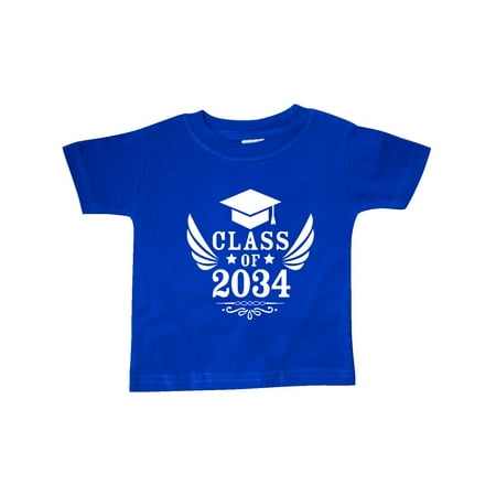 

Inktastic Class of 2034 with Graduation Cap and Wings Gift Baby Boy or Baby Girl T-Shirt