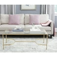 thumbnail image 3 of SAFAVIEH Lucille Solid Classic Coffee Table, Gold/Glass Top, 3 of 4