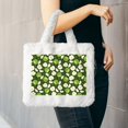 thumbnail image 6 of Yiaed Green Fruit Print Fluffy Shoulder Bag Plush Bags Women Ladies Tote Bag Fluffy White Furry Purse Handbag for Autumn and Winter, 6 of 7