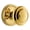 Polished Brass, variant on Grandeur Geocir_Prv_234 Georgetown Solid Brass Rose Privacy Door Knob Set - Grey