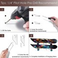 thumbnail image 3 of 1 Pairs Skateboard Rack for Ski Board Skateboard Deck Skateboard Rack, 3 of 5
