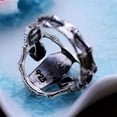 thumbnail image 4 of 9 Anillos de calavera Material de aleación Anillos con forma de calavera punk vintage Joyería Anillos góticos, 4 of 5