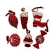 thumbnail image 2 of 6 piezas de adornos colgantes navideños de piña de caramelo, botas reutilizables, colgantes Rojo, 2 of 9