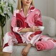 thumbnail image 6 of Uemuo Rose Pattern Womens Pajama Sets,PJ Set for Women,Pajamas for Women Logo,Long Sleeve Pajama Set for Women,Soft Long Sleeve Top With Pants-XX-Large, 6 of 9
