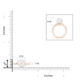 thumbnail image 4 of ANGARA Solitaire Japanese Akoya Cultured Pearl Bypass Ring in 14K Rose Gold for Women | June Birthstone, Birthday, Anniversary, Jewelry Gift for Women | Pearl Ring, 4 of 8