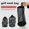thumbnail image 2 of Golf Mesh Bag Large Capacity Wear-resistant Black Mesh Bag Golf Balls Carrying Holder for Golf Course, 2 of 7