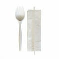 thumbnail image 2 of School Cutlery Kit, Mediumweight, Napkin/Spork/Straw, 5.31", Plastic, White, 1,000/Carton | Bundle of 2, 2 of 4