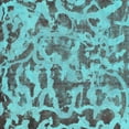 thumbnail image 1 of Ahgly Company Machine Washable Indoor Square Abstract Turquoise Blue Modern Area Rugs, 3' Square, 1 of 4