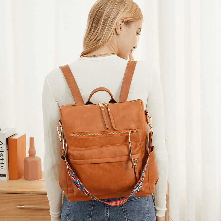 YOMYM Backpack Purse for Women Fashion Waterproof PU Leather  display picture 2
