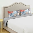 thumbnail image 5 of Haosy Satin Pillowcase for Hair and Skin Standard Cooling Silk Pillow Case with Envelope Closure Red White Flower Embroidery 20"x26", 5 of 9