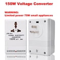 thumbnail image 3 of Adaptador de viaje con convertidor de voltaje de 150 W AC110 V/120 V a 220 V/240 V, 3 of 7