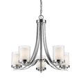 thumbnail image 2 of Z-Lite Willow 5 Light Chandelier in Brushed Nickel, 2 of 3