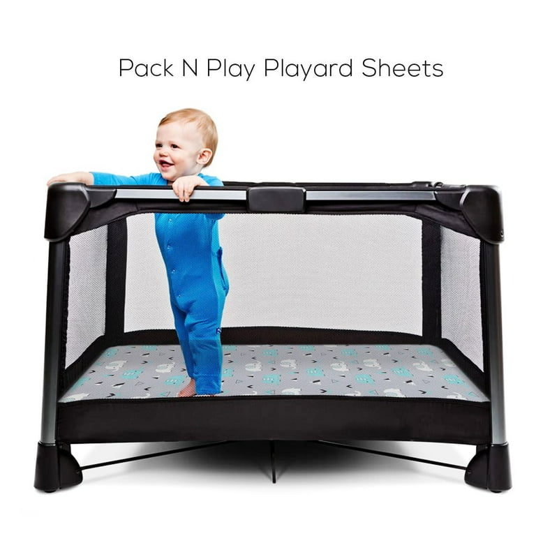 Pack n Play Sheets BROLEX 2 Pack Mini Crib Sheets Stretchy