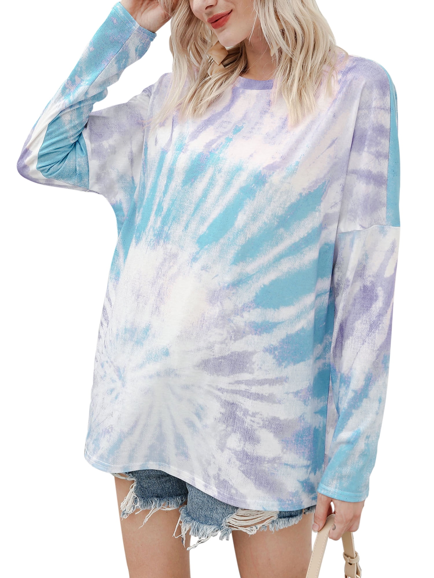 womens tie dye tunic top