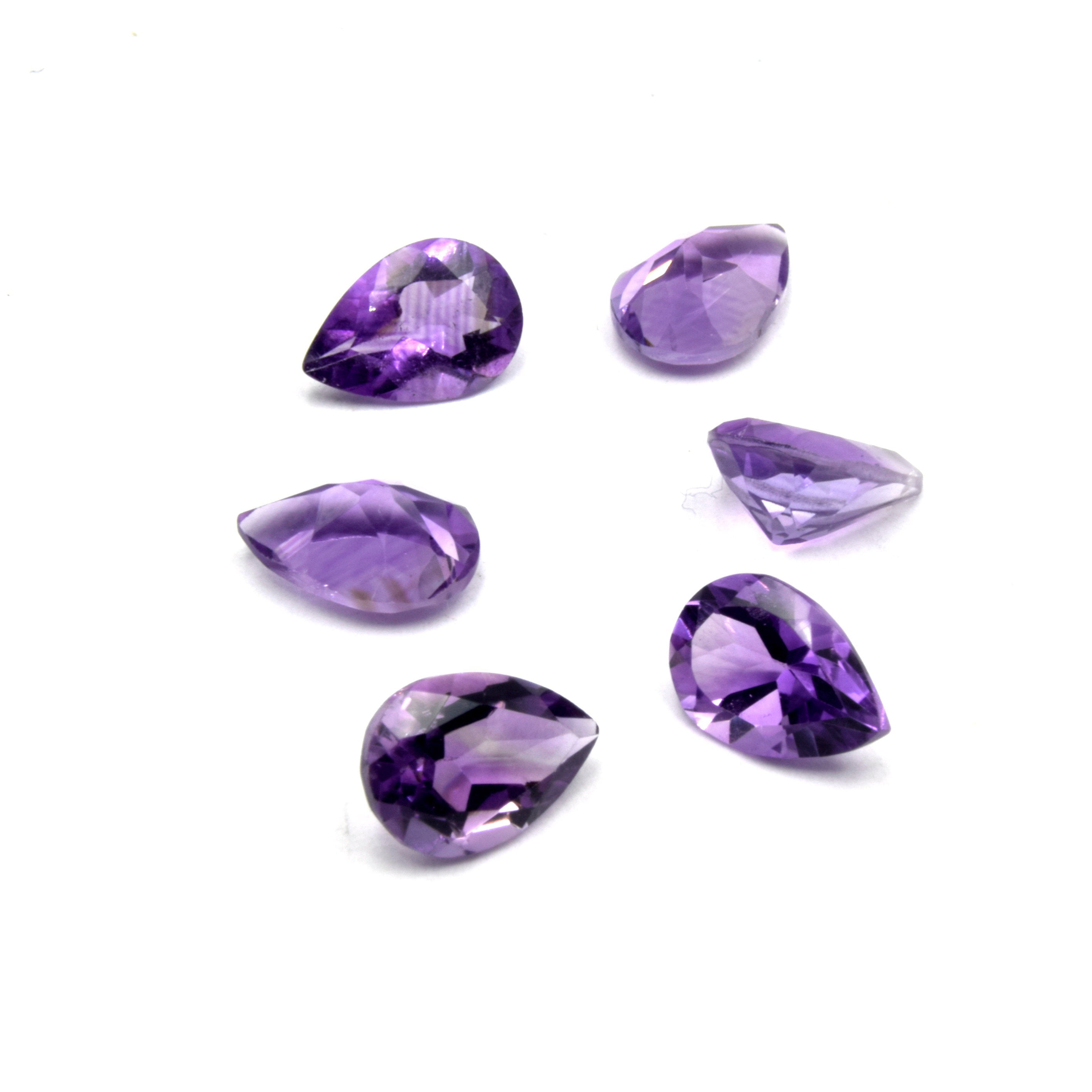 round faceted cut Amethyst loose gemstone various sizes