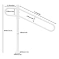 thumbnail image 3 of 1-3 Step Stairs Safety Handrials, Metal Outdoor Stair Railing, Railings for Steps Fits Porch, 3 of 19