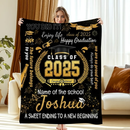 2025 Graduation Gifts Blanket Graduation Gifts for Her/Him Class of 2025 High School/College/Masters Degree/Doctorate/PHD Gifts 30 x40
