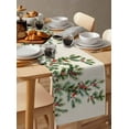 thumbnail image 3 of Table Runners 90 Inches Long Dress Scarves, Christmas Farmhouse Coffee/Dining/Kitchen Table Runner for Living Room, Xmas Botanical Pine Needle Berry Rustic 13x90 Inch, 3 of 7