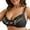 Black, variant on Women's Low Cut Bralette Crop Top Push Up Brassiere Thin Cup Deep V Plus Size Unpadded Bra 40