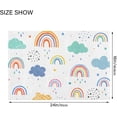 thumbnail image 5 of SKYSONIC Toilet Bathroom Rugs Sets 2 Piece, Cute Cloud Rainbow Soft Absorbent Fluffy Toilet Mat Set Non-Slip Rubber Backing Bath Mats for Bathroom,23.6"x15.7"+17.3"x13.4", 5 of 7