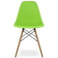 thumbnail image 2 of Maklaine 17.5 inches Plastic and Beech Wood Dining Chair in Green, 2 of 4