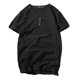 thumbnail image 2 of Blusas y camisas de manga corta con cuello en V para hombre, cómodas, lisas, de manga corta, con cuello en V, estilo jersey, informales, de poliéster., 2 of 3
