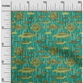 thumbnail image 2 of oneOone Georgette Viscose Sarcelle Foncé Vert Tissu Océan Poisson Robe Tissu Tissu Imprimé par la Cour 42 Pouces de Large, 2 of 4