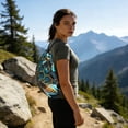 thumbnail image 6 of Honeycomb Bee Starry Bee Honey Packable Drawstring Backpack, Lightweight Foldable Cinch Storage Bag for Gym Travel Shopping, 6 of 6