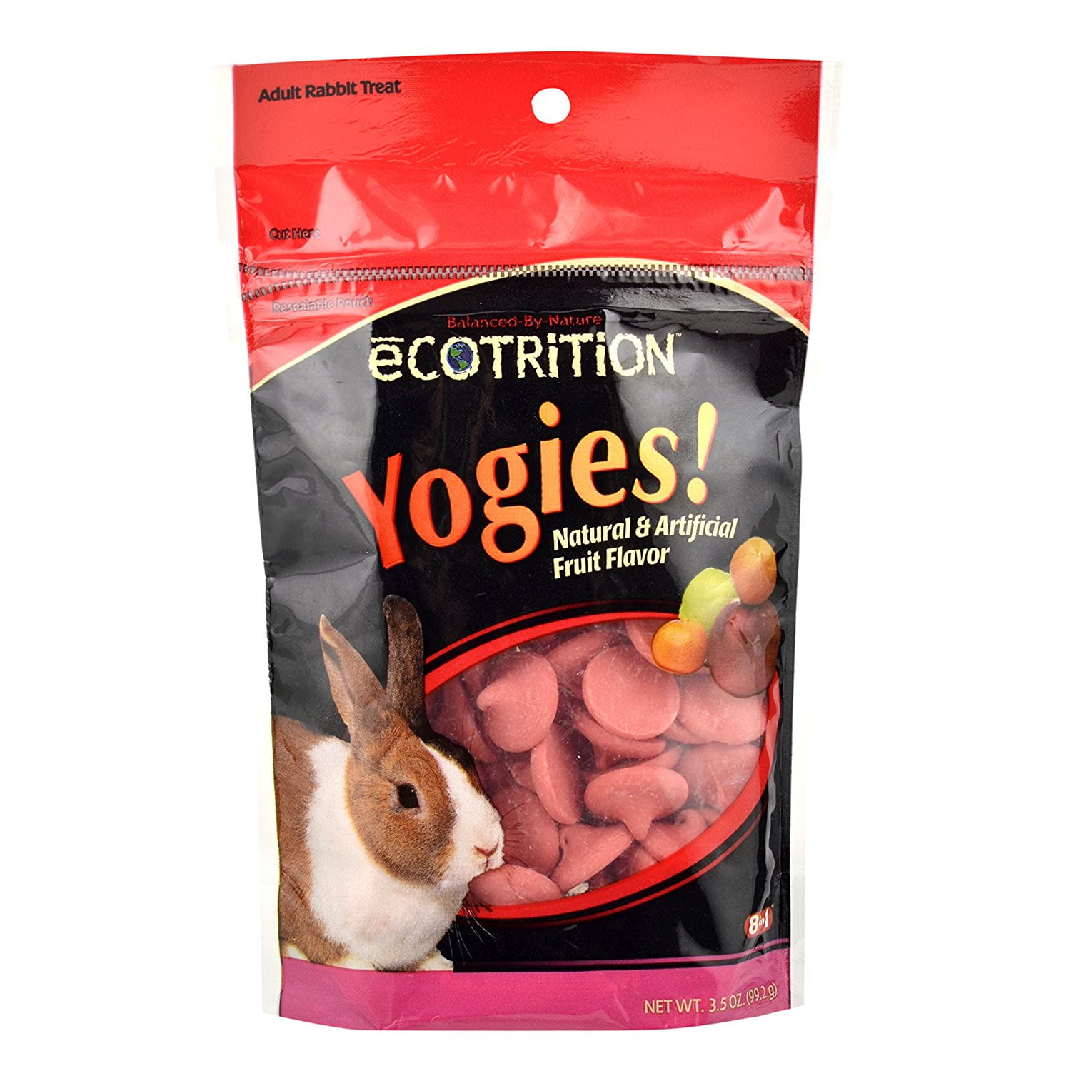 eCOTRITION Yogies Fruit Flavor Treat for Adult Rabbit with Real Yogurt