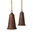 thumbnail image 4 of Sullivans Set of 2 Bell Metal Ornament 20"H & 17"H Brown, 4 of 5