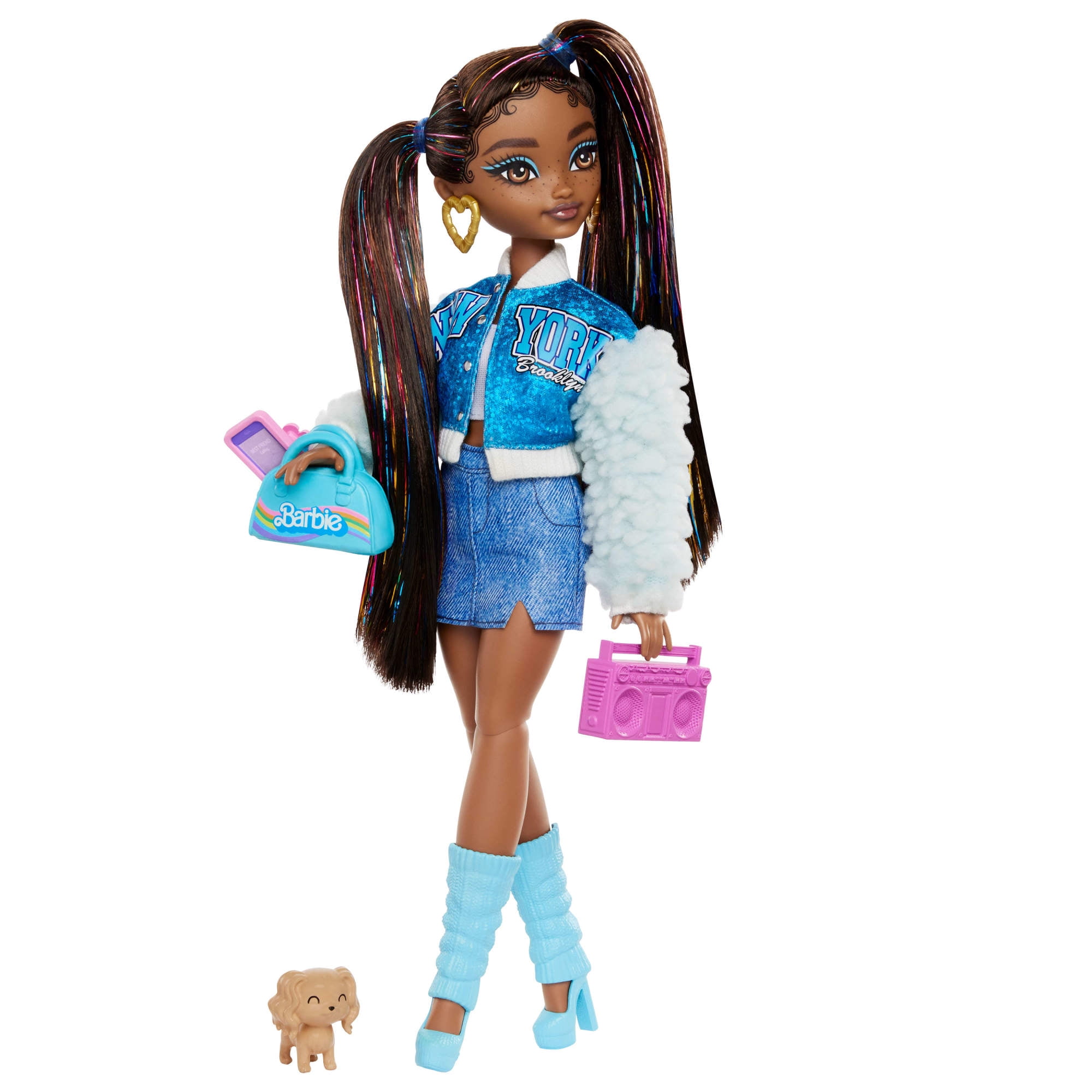 Barbie Gymnastics Playset with Brunette Fashion Doll Balance Beam 10 Accessories Flip Feature Walmart
