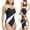 White, variant on Hvot&aat Women Sleeveless Athletic One Piece Swimsuit Racerback Straps and Keyhole Back Bathing Suit Beach Surfing Swimwear
