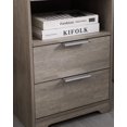 thumbnail image 3 of iRerts Nightstand with Charging Station, Side Table with Drawers, End Table with Open Shelf, Bedside Table with USB Ports and Outlets, Night Stand for Bedroom Living Room, Gray, 3 of 6