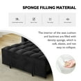 thumbnail image 5 of AENKYO Convertible Pull-Out Loveseat Sleeper Sofa Bed for Living Room, Modern Upholstered Futon in Black, 5 of 7