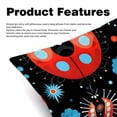 thumbnail image 2 of Seven Starred Iadybird with Unique Patterns Covers - Set of 2 Throw Pillows for Home Decor - Available in 16x16, 18x18, 20x20 Inches for Various Occasions, 2 of 6