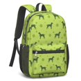 thumbnail image 2 of Dog and Dot Green Pattern 17" Waterproof Oxford School Backpacks for Teens, S-Shape Padded Straps, for School, Travel, Hiking, Camping, 2 of 5