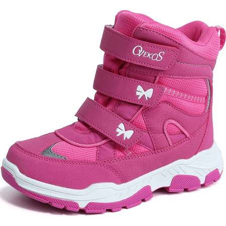 

Girls Snow Boots Waterproof Non-Slip Velvet High Top Walking Shoes