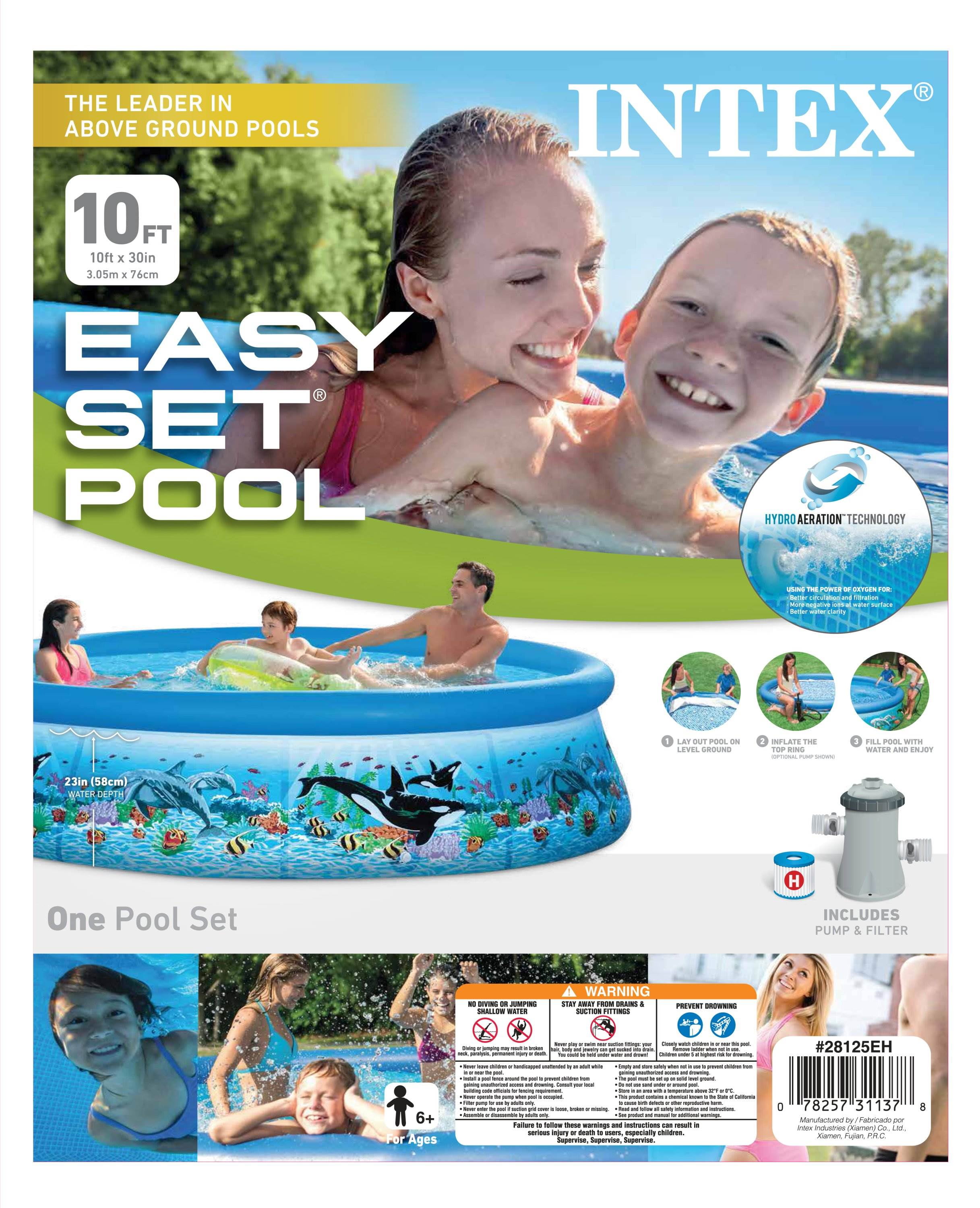 Intex 10ft X 30in Ocean Reef Easy Set Pool Set