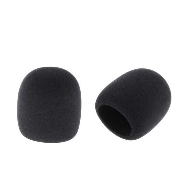 Micrófono de espuma, parabrisas para auriculares con 2 micrófonos, parabrisas para micrófonos con auriculares 40mm
